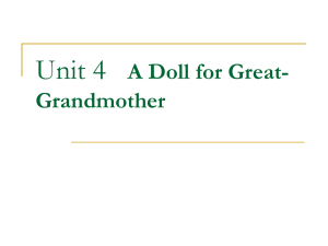 Unit 4 A Doll for Great