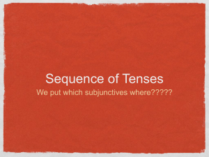 3.1 Sequence of Tenses