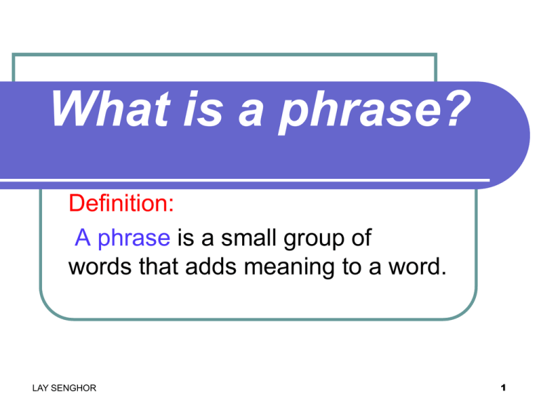 Noun Phrase Definition For Grade 5