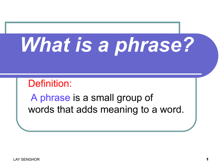 What Is The Meaning Of Noun Phrase