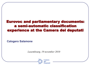 Eurovoc and parliamentary documents: a semi