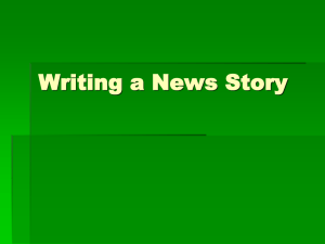 Writing a News Story