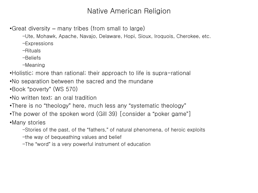 native american religion and beliefs