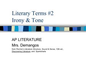 Literary Terms #2 - AP English Literature and Composition