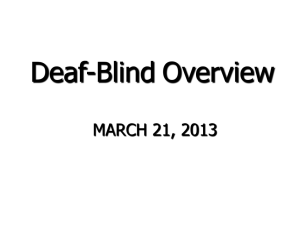 An Overview of Deaf-Blindness Presentation