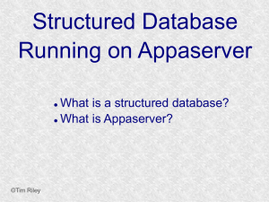 Structured Database Running on Appaserver