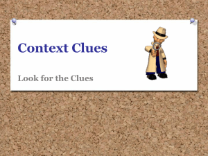 Context Clues PowerPoint - Montgomery County Schools
