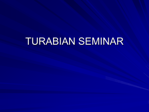 Turabian Seminar - Assemblies of God Theological Seminary