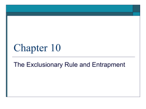 The Exclusionary Rule and Entrapment