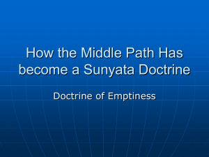 How the Middle Path Has become a Sunyata Doctrine