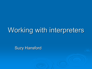 Working with interpreters