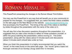 11/17/2011 - New Roman Missal Powerpoint