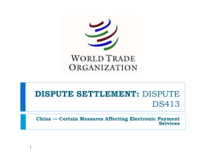 WTO Finding