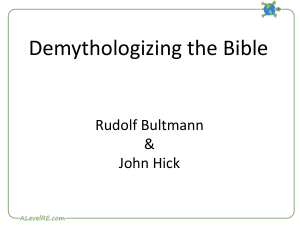 Demythologizing the Bible