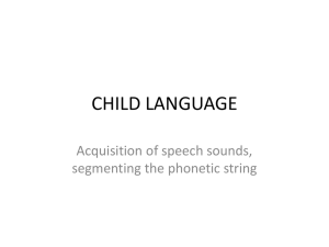 CHILD LANGUAGE