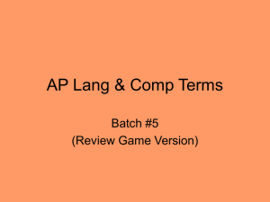 AP Lang & Comp Terms