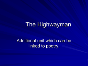 The Highwayman course material