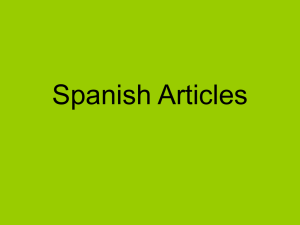 2A Spanish Definite Articles