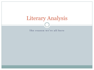 Literary Analysis - Highline Public Schools