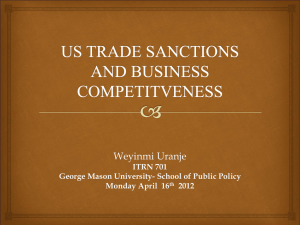 U.S. Trade Sanctions & Business Competitiveness - US-Global