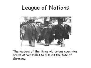 League of Nations - Coatbridge High School
