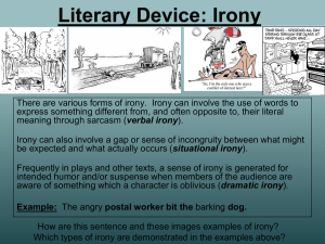 Literary Device: Irony