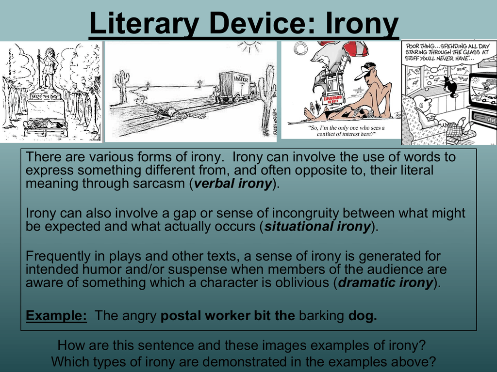 Irony Examples In Literature