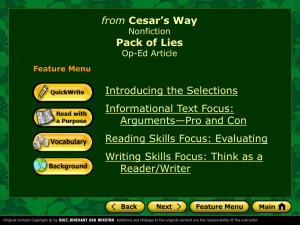 from Cesar`s Way Pack of Lies