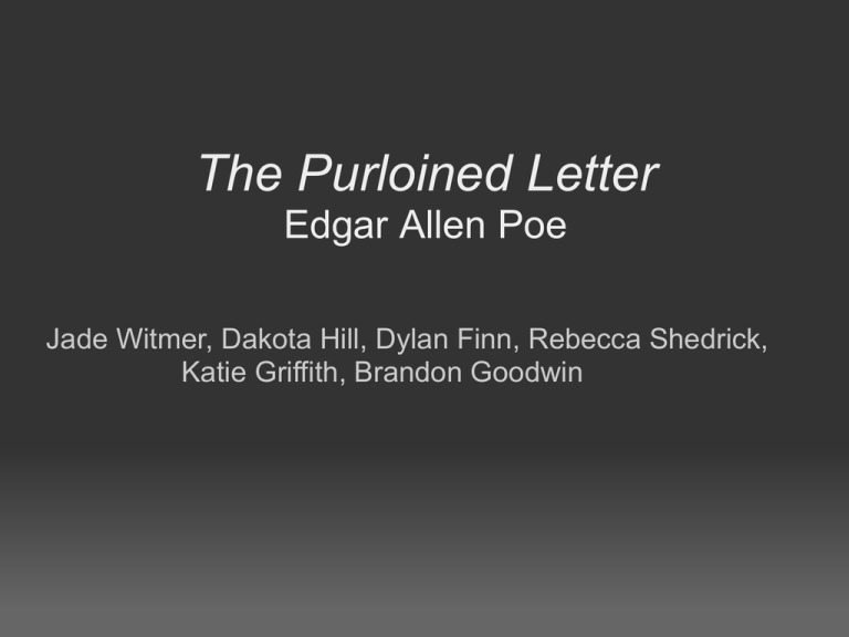 The Purloined Letter