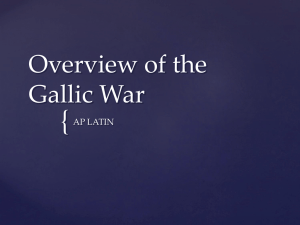 Overview of the Gallic War