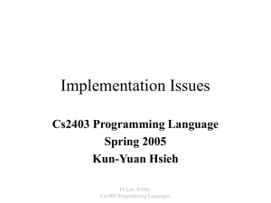 CS2403 Programming Language Class Sildes