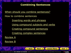 Combining Sentences