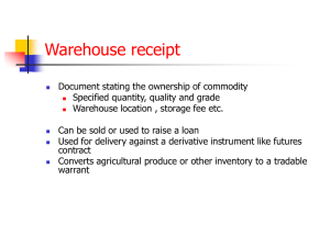 warehouse receipt