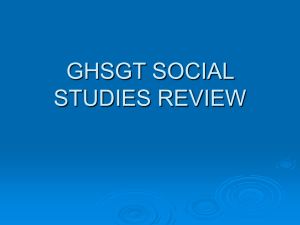 GHSGT SOCIAL STUDIES REVIEW