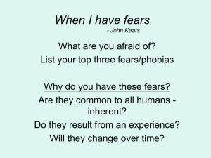Keats When I have fears