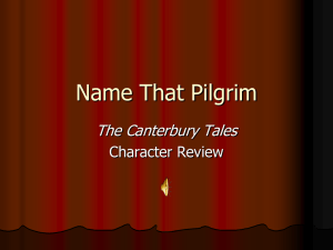Name that Pilgrim (General Prologue of Canterbury Tales Review