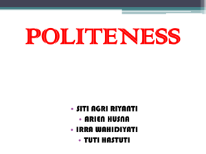 politeness - WordPress.com