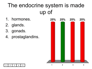 The endocrine system is made up of