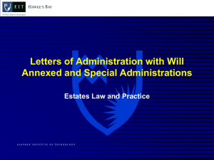 Letters of Administration with will annexed File