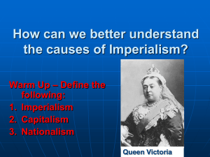 PowerPointB5 Imperialism and the Victorian Era