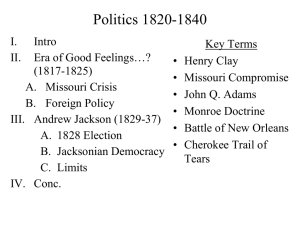 Politics 1820-1840