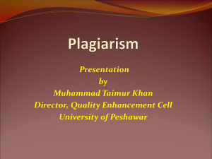 Presentation on Plagiarism - QEC