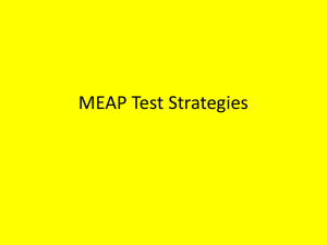 MEAP Test Strategies