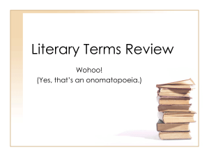 Poetry Terms Review