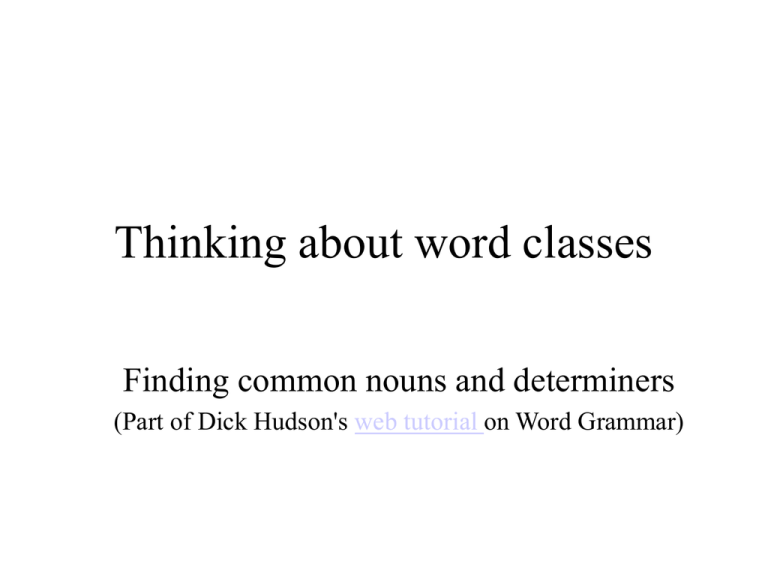 Is The Word Won A Common Noun