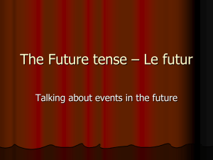 The Future tense – Le futur
