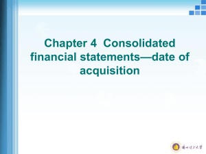 Chapter 4 Consolidated financial statements—date of acquisition