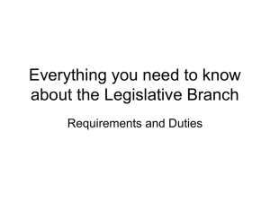 Everything you need to know about the Legislative Branch