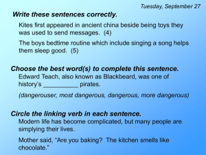 Write these sentences correctly. Yesterday we seen