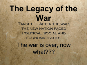 2. Legacy of WAr